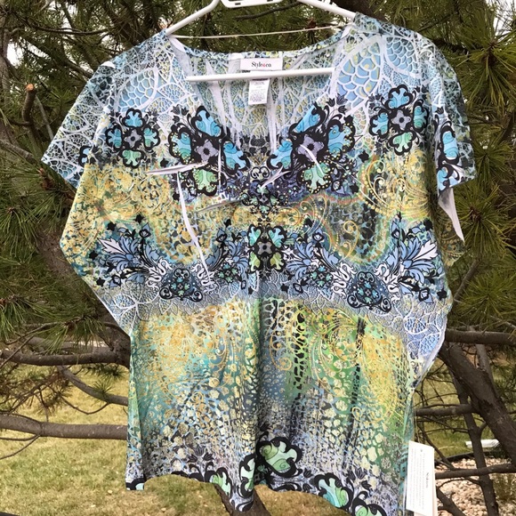 Style & Co Butterfly Sleeve Top